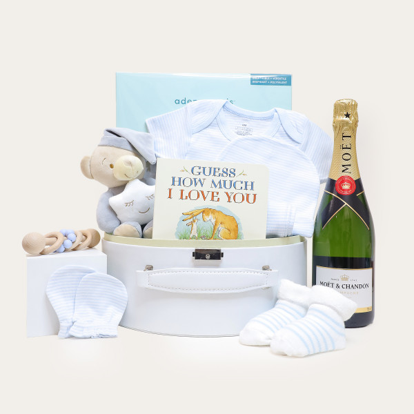 THE GIFT Snuggle & Celebrate: Baby + Moët Gift Hamper- Boy